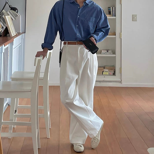 Clean Wide Tuck Pants