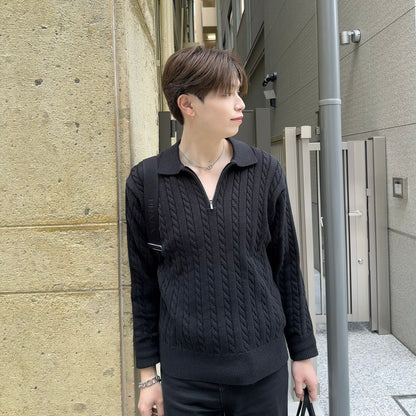 Model Zip Knit Sweater