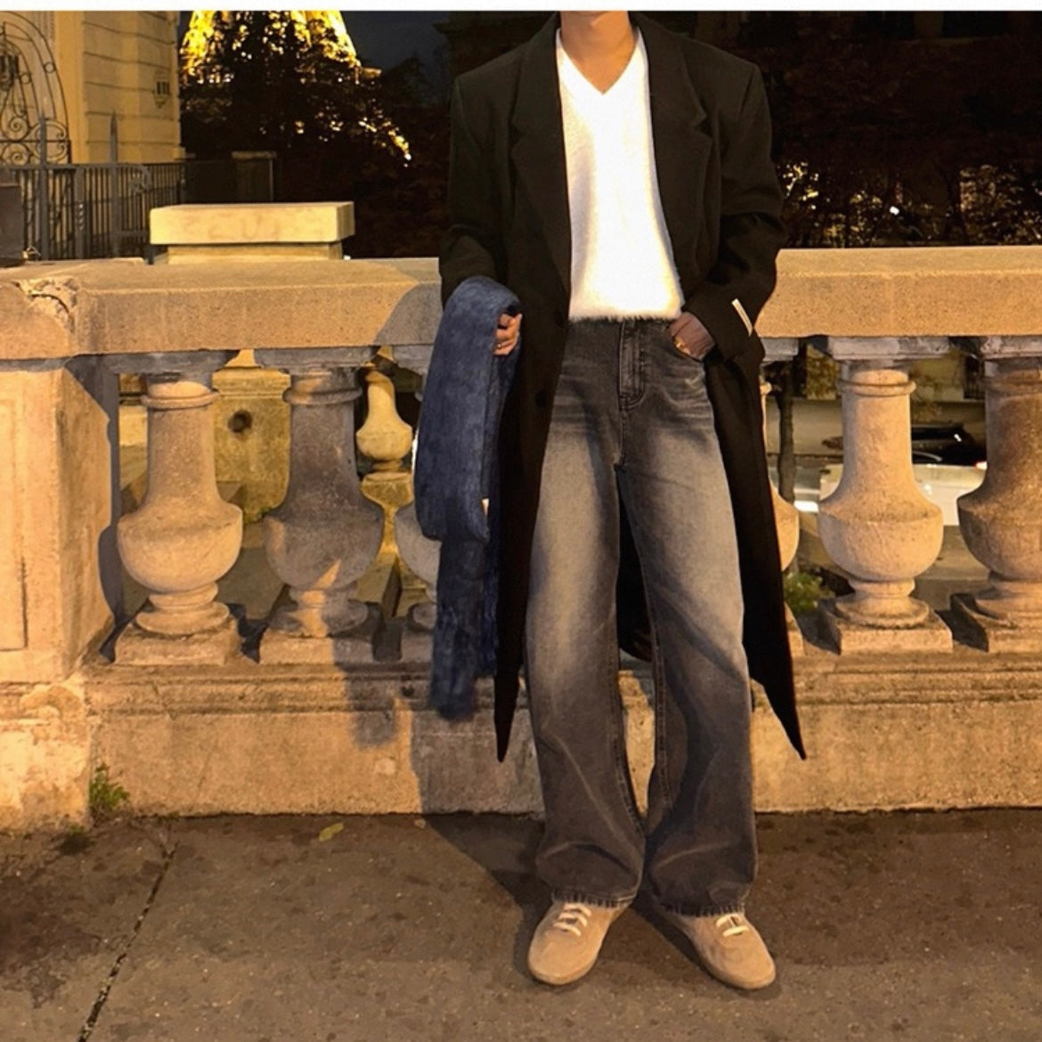 Men's Warm Wool Trench Coat