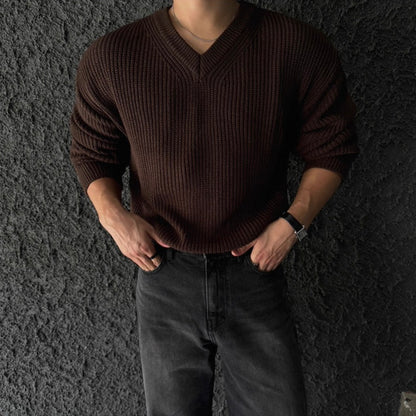 Men's V-Neck Knit Sweater