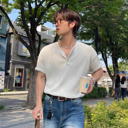 Loose Summer Collared T-shirt
