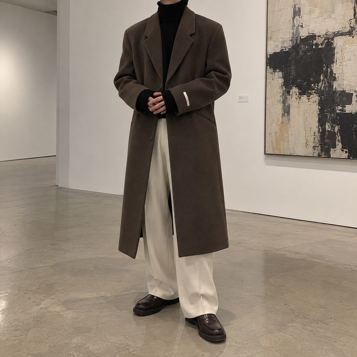 Tweed trench coat