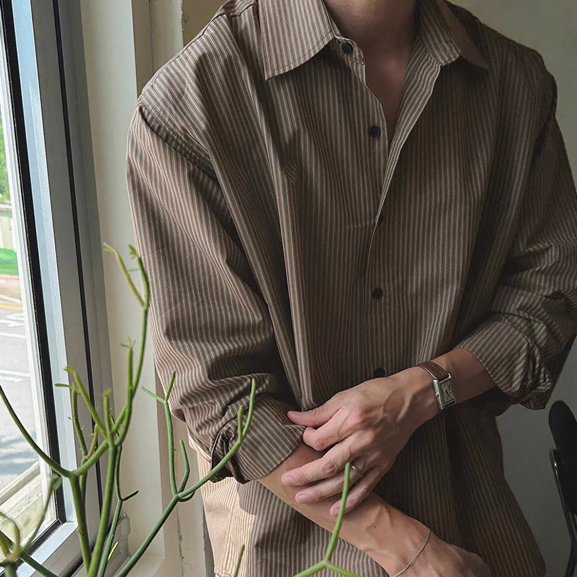 Retro Striped Casual Shirt