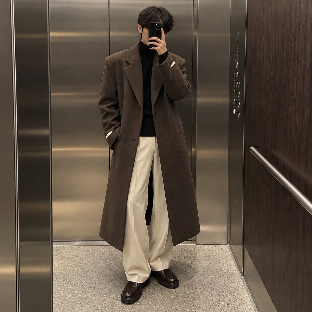Tweed trench coat