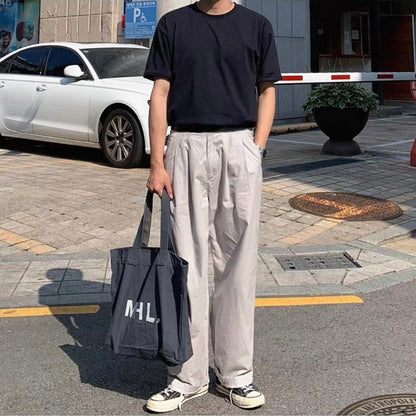 Korean Wide-Leg Sports Pants