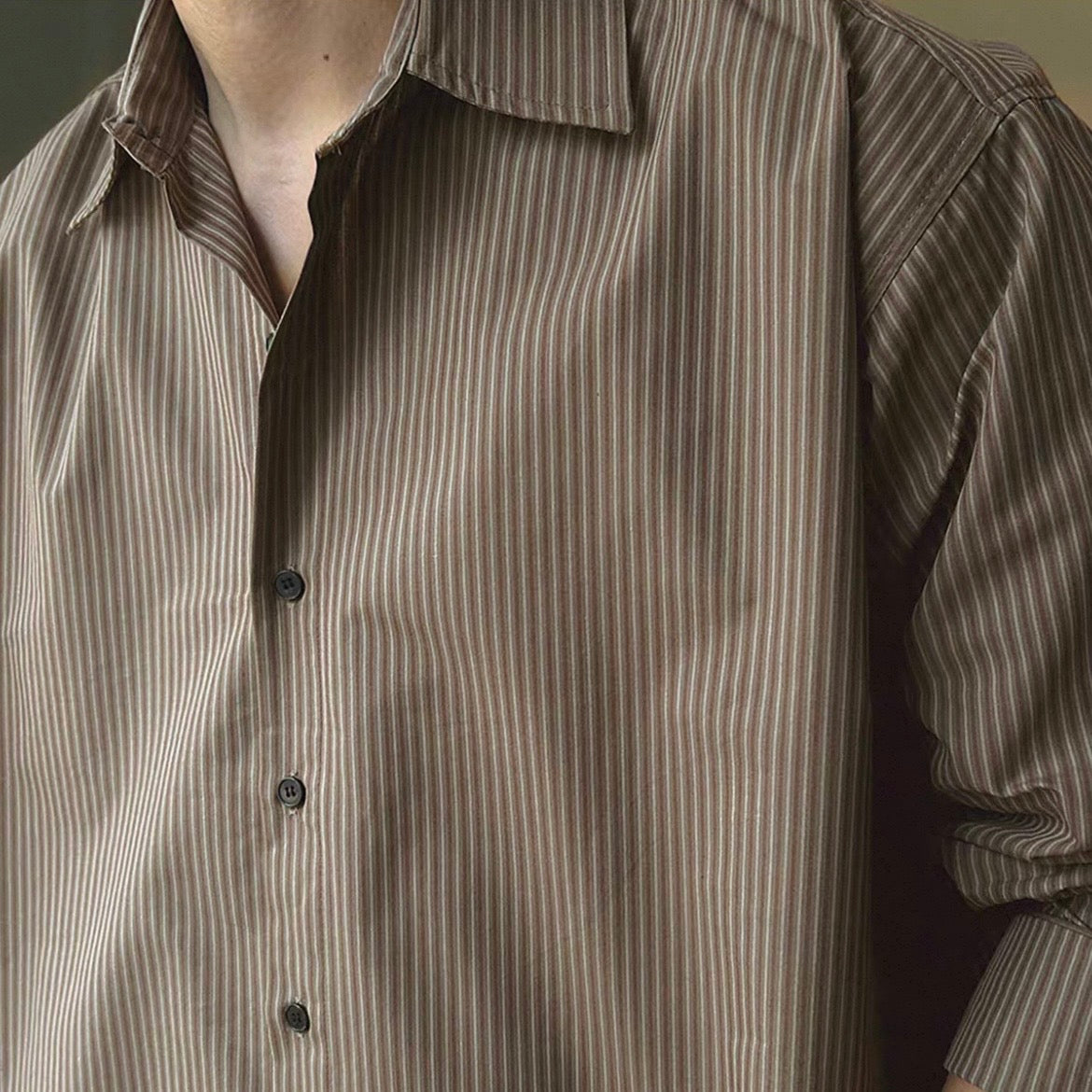 Retro Striped Casual Shirt