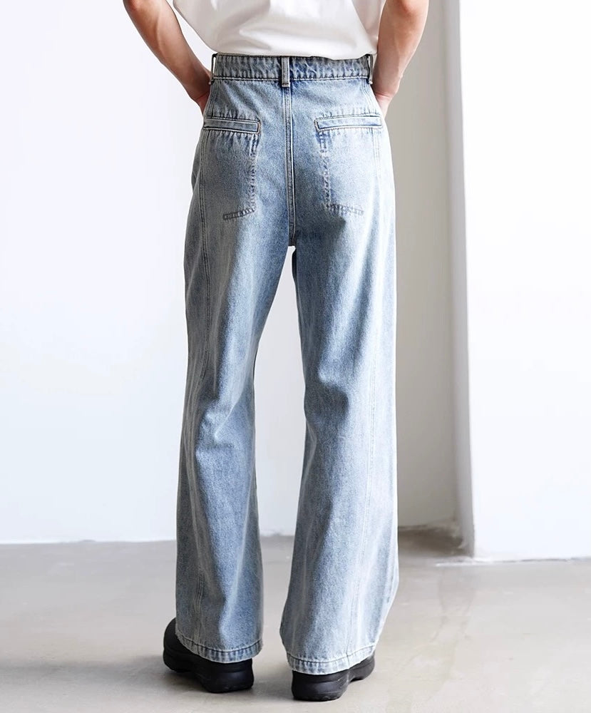 Light blue casual denim pants