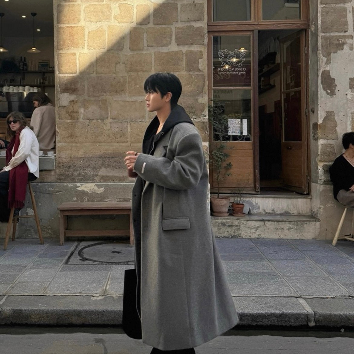 Men's Warm Wool Trench Coat