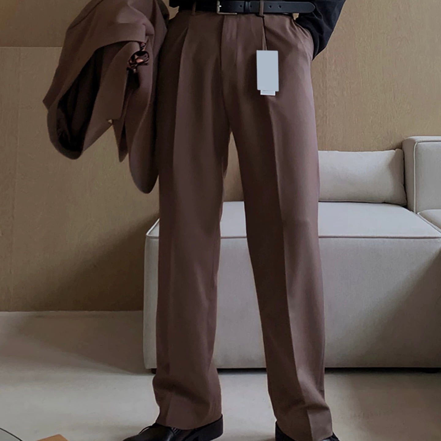 Casual Solid Color Jacket Setup