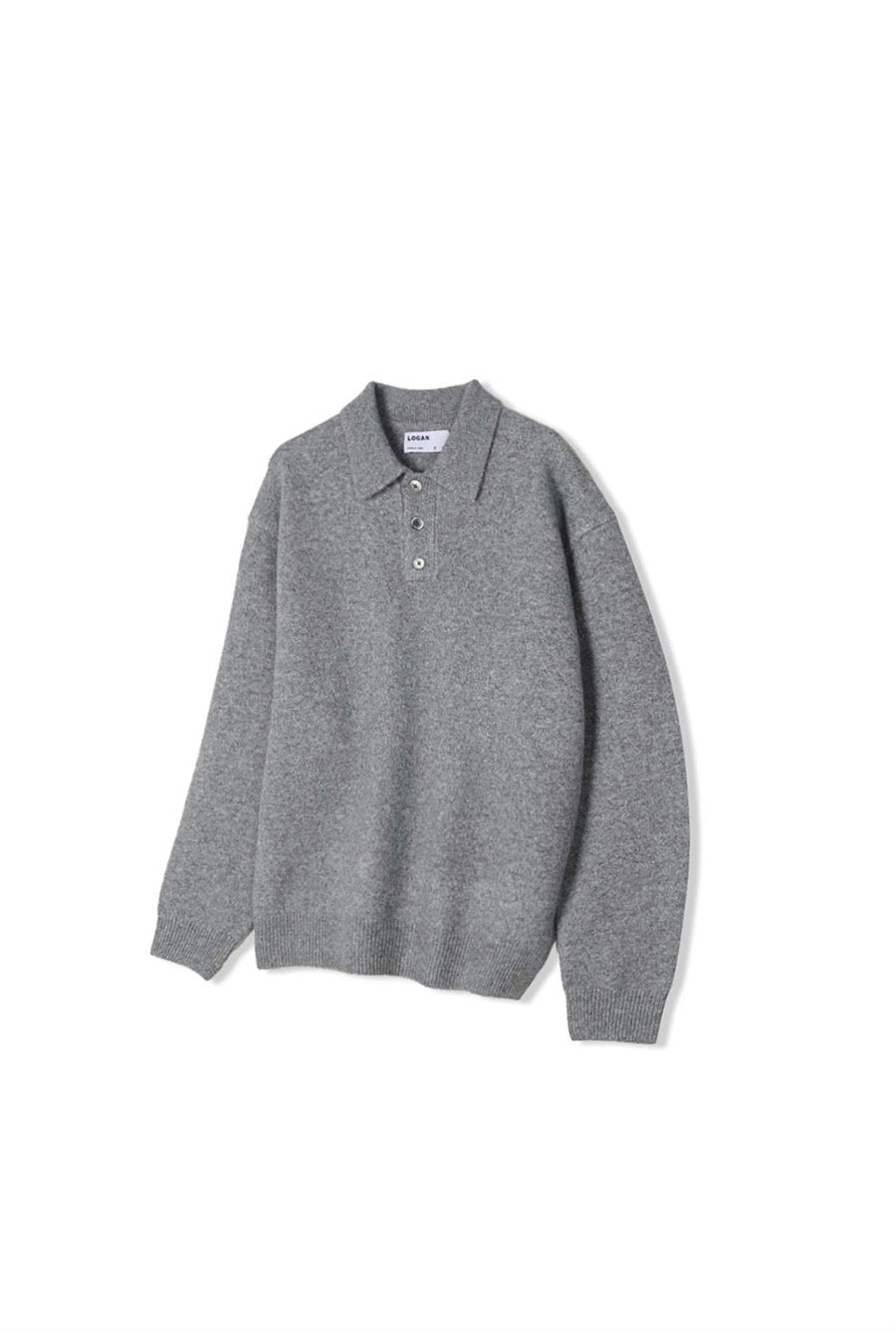 -Kr-Polo collar knit