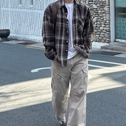 Retro Plaid Casual Shirt