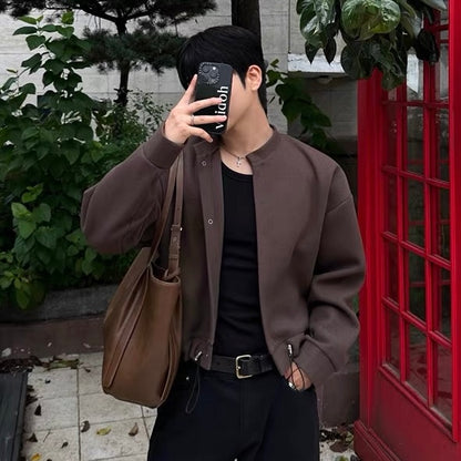 Minimal Collarless Blouson