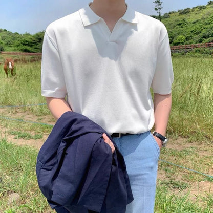 Minimal Knit Polo Shirt