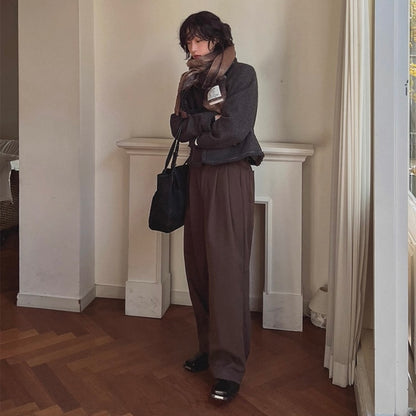 Winter Wide-Legged Commuter Pants
