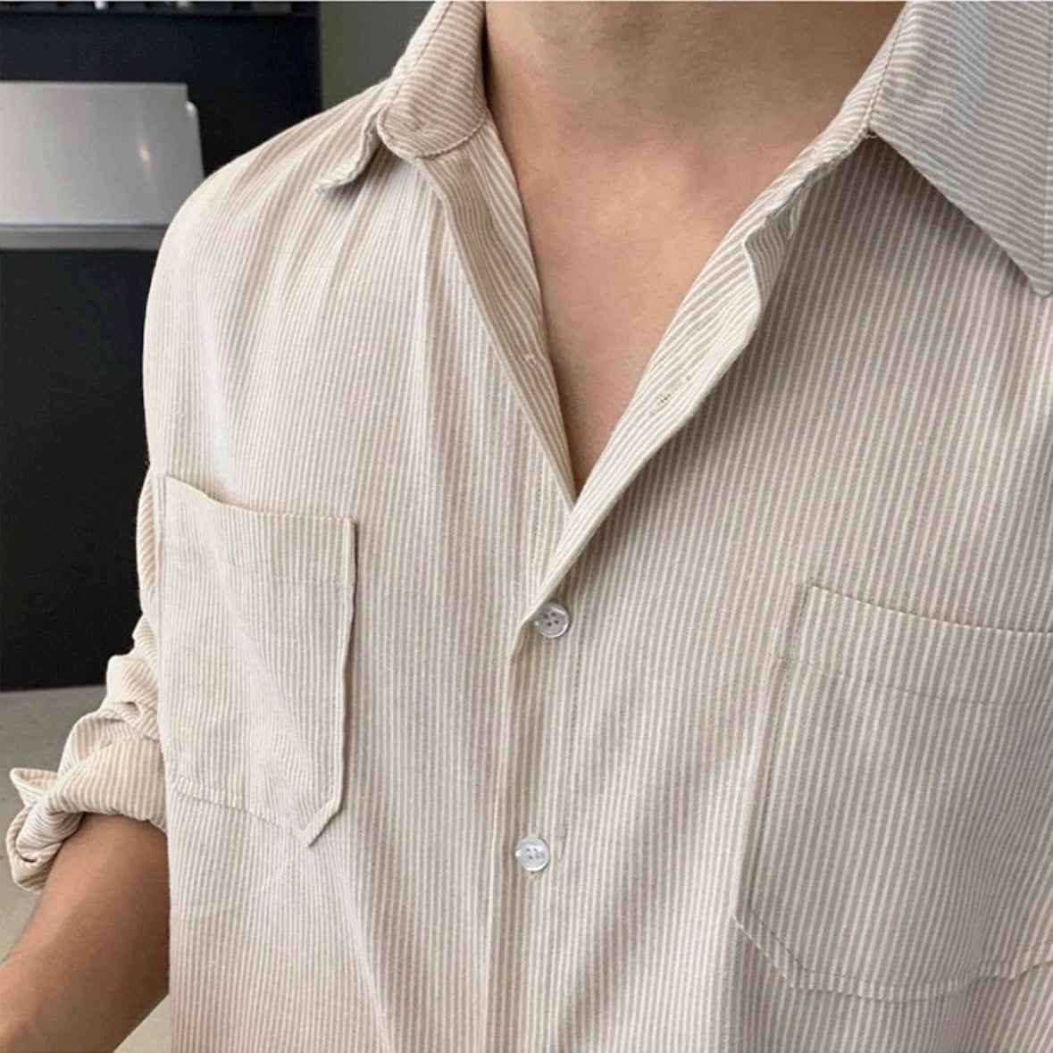 Men's Handsome Stripe Casual Shirt