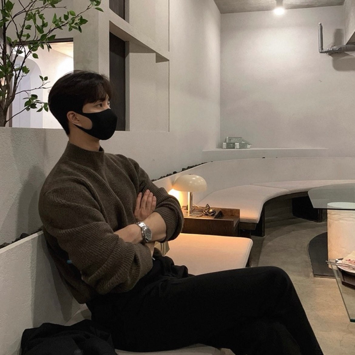 Men's Knit Turtleneck Sweater