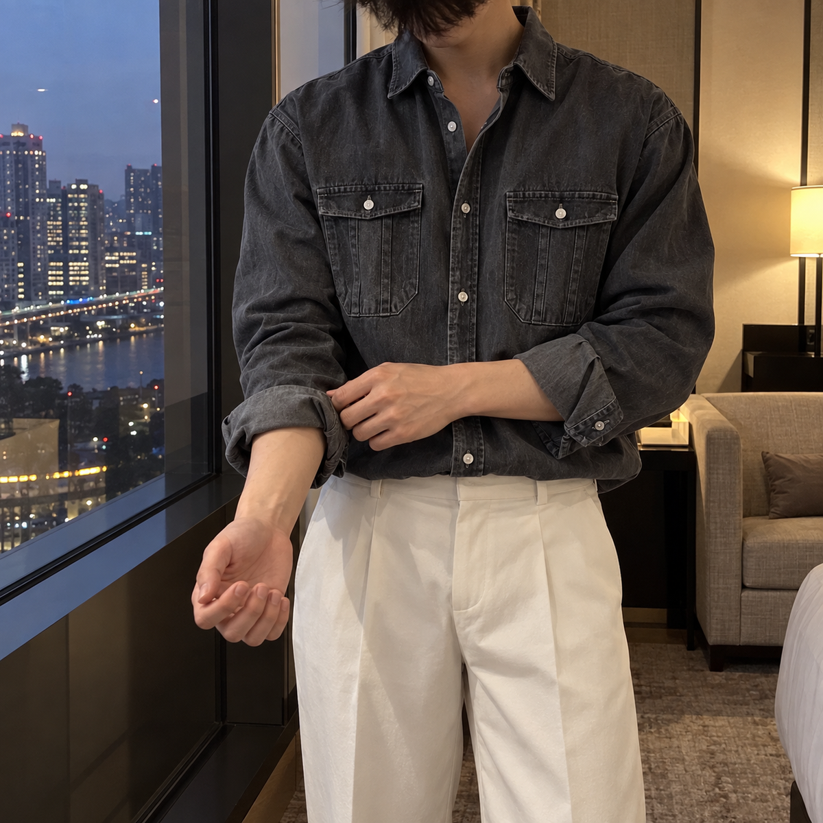 Fall Design Sense Lapel Shirt