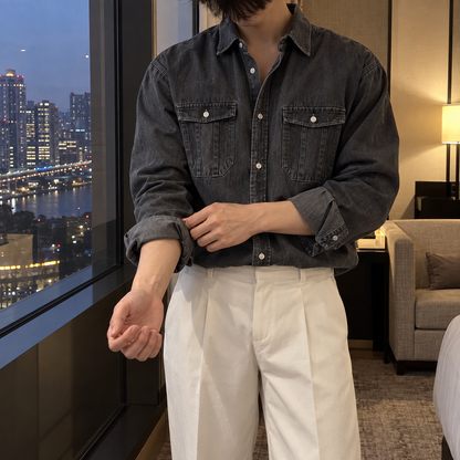 Fall Design Sense Lapel Shirt