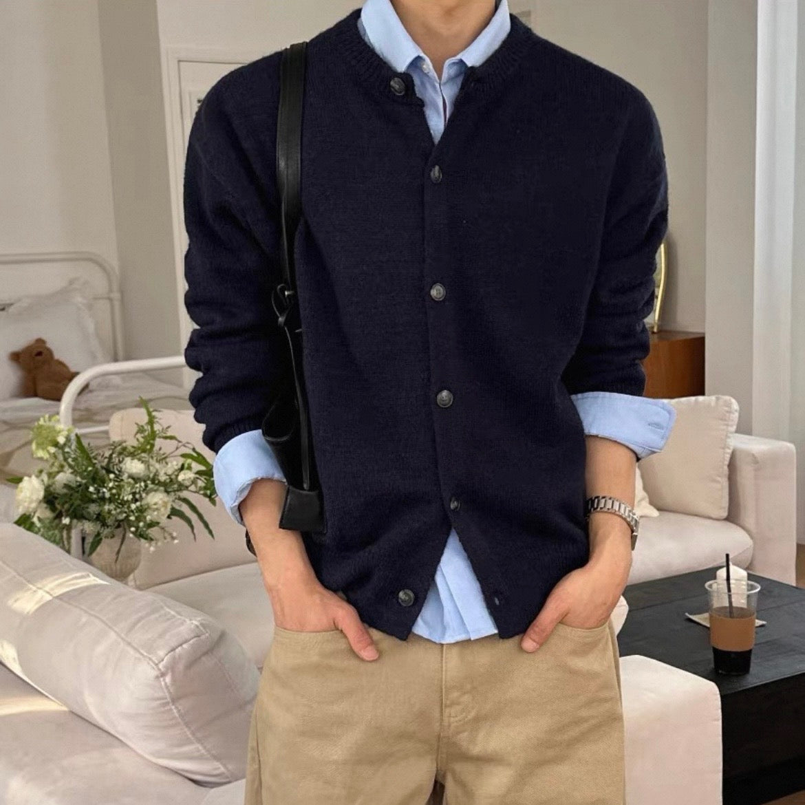 Korean-Style Long Sleeve Shirt