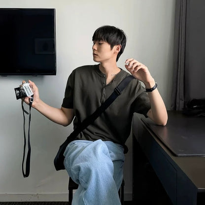 Korean Trendy Henry T-shirts