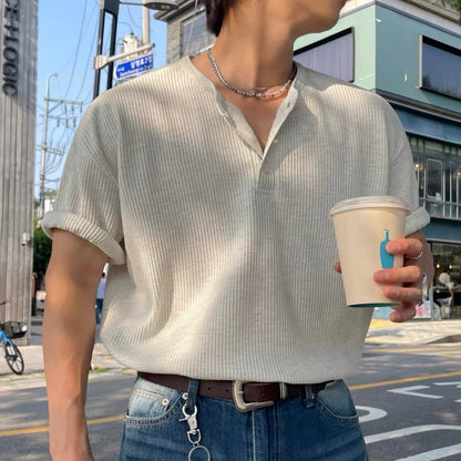 Loose Summer Collared T-shirt