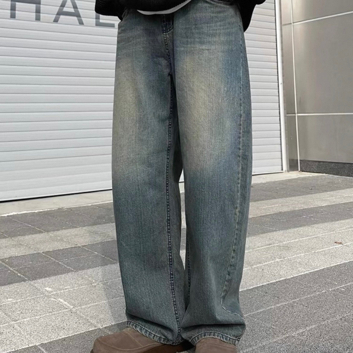 Retro Loose Wide-Leg Jeans