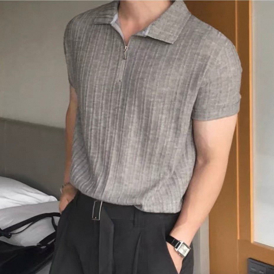 Smart Casual Half-Zip Polo Shirt