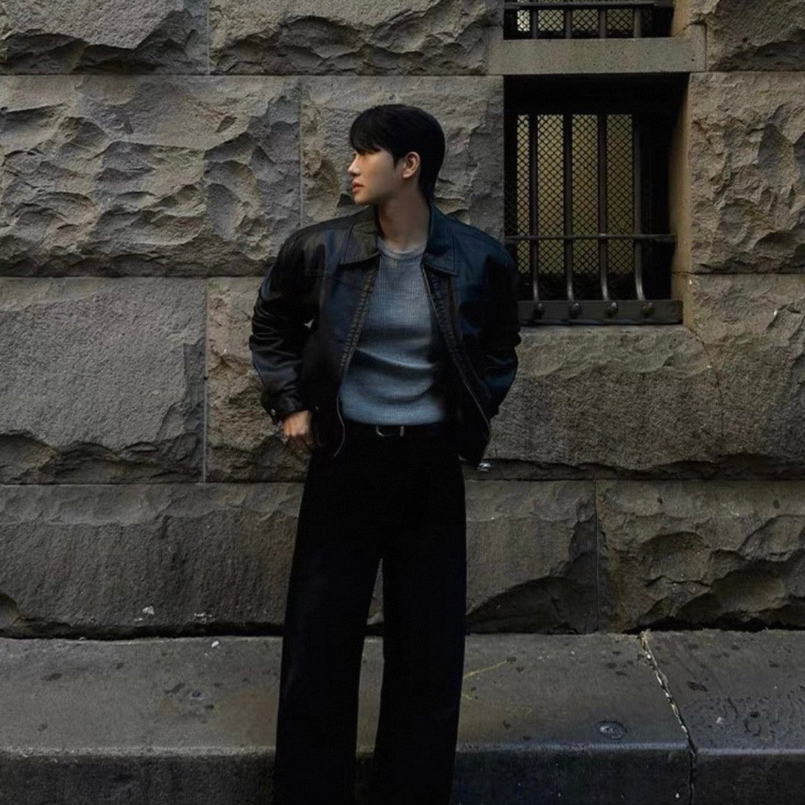 Vintage Leather Blouson Jacket