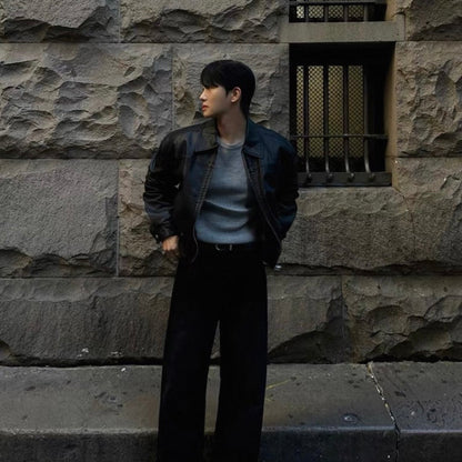 Vintage Leather Blouson Jacket