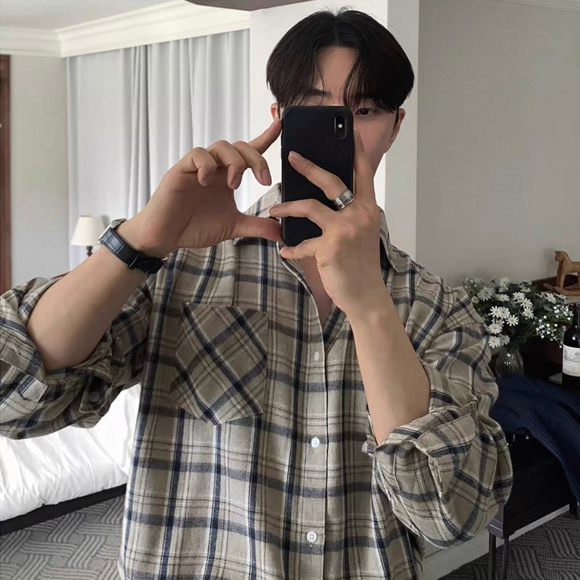 Retro Plaid Casual Shirt