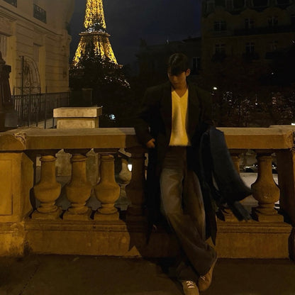 Men's Warm Wool Trench Coat