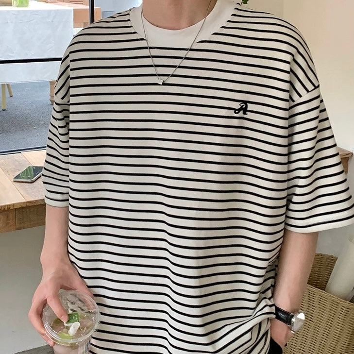 Casual Stripe Color T-Shirt