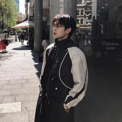 Contrast Piping Track Jacket