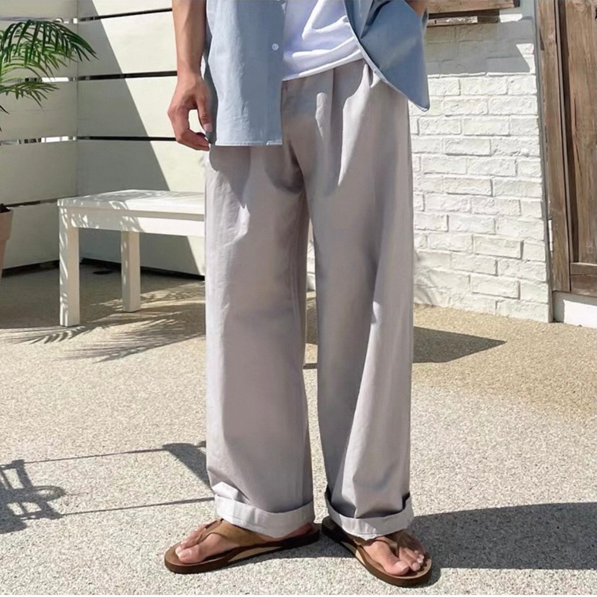 Korean Wide-Leg Sports Pants