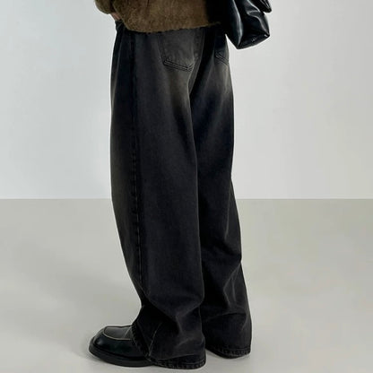 Korean Loose Wide-Leg Jeans