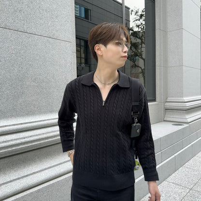 Model Zip Knit Sweater