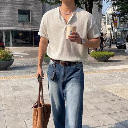 Loose Summer Collared T-shirt