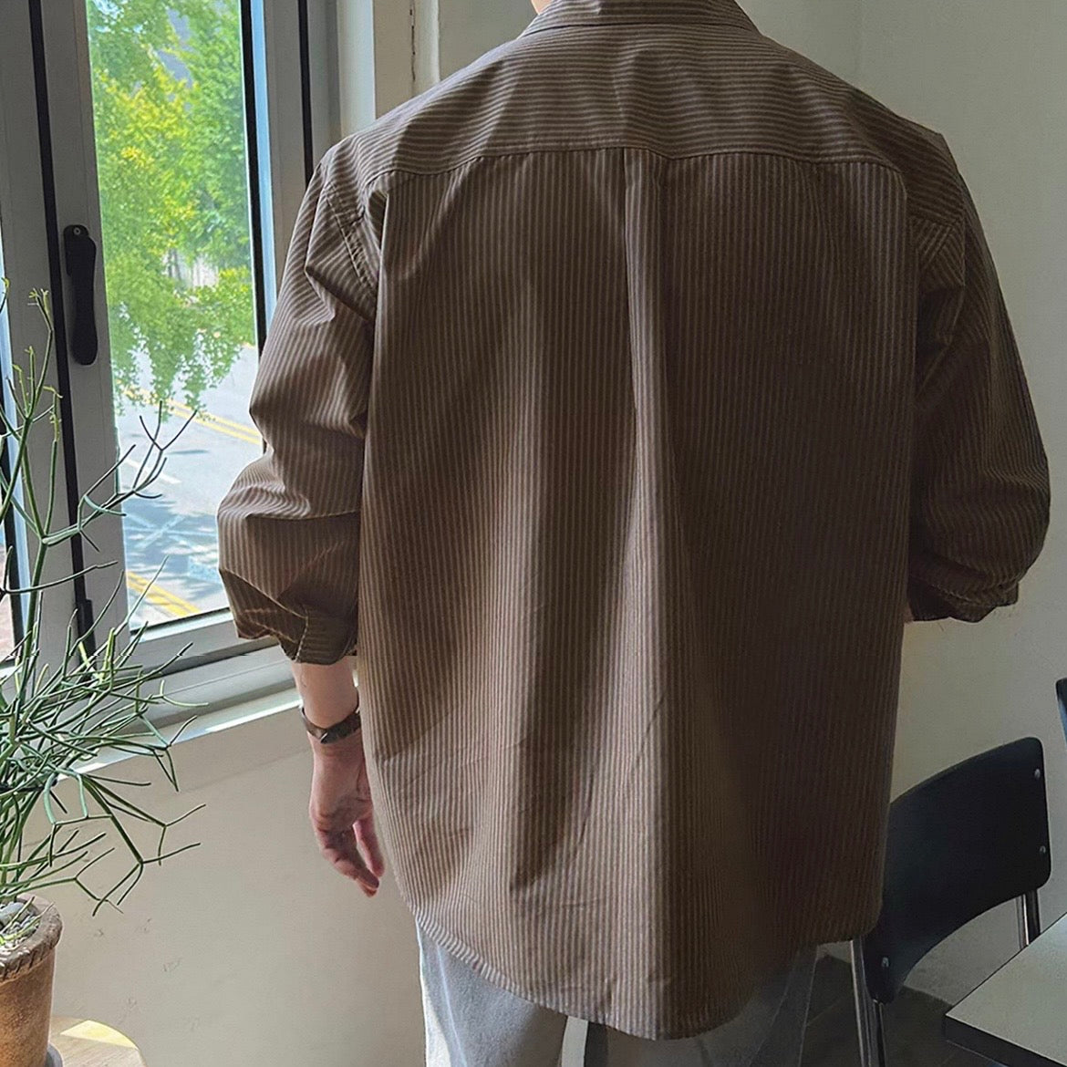 Retro Striped Casual Shirt