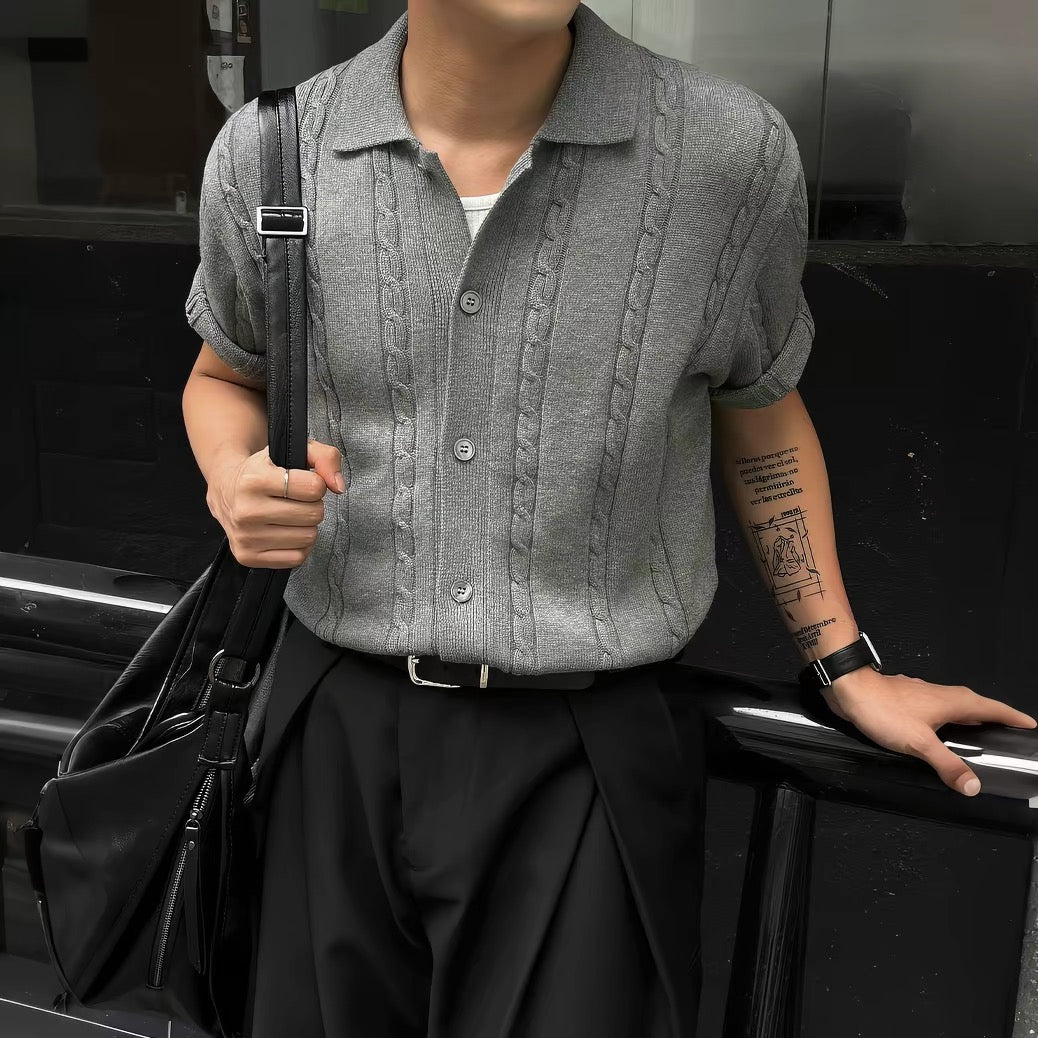 Casual Cable-Knit Cardigan