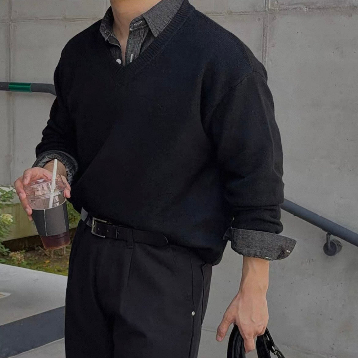 Trendy Long-Sleeve Denim Shirt