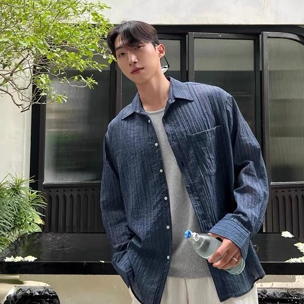 Noir Stripe Relaxed Shirt