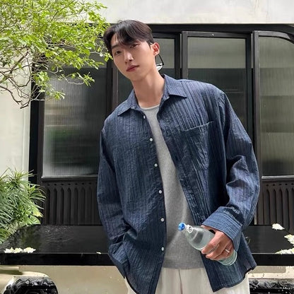 Noir Stripe Relaxed Shirt