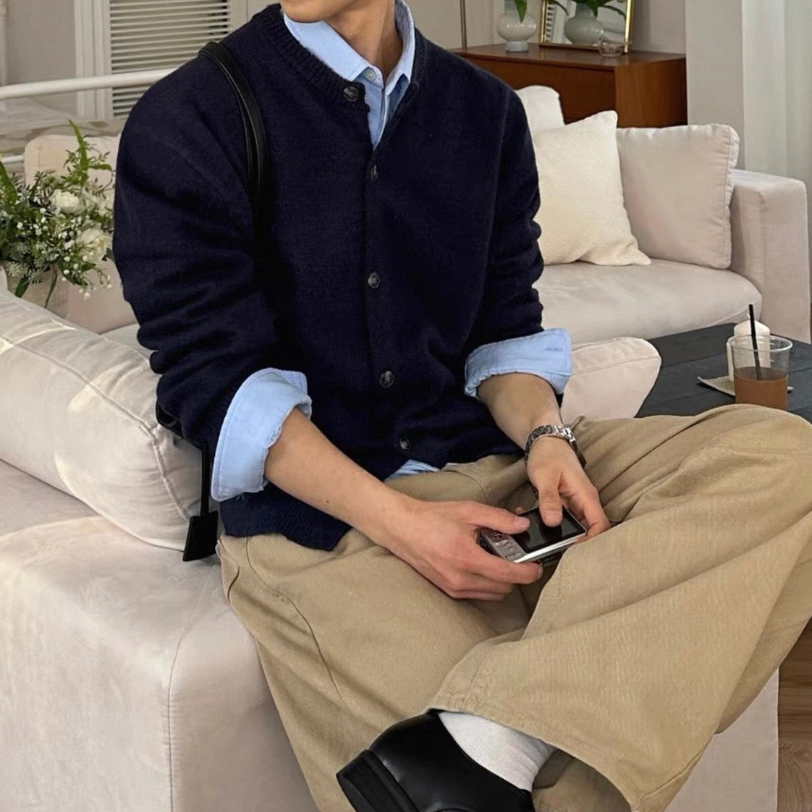 Korean-Style Long Sleeve Shirt