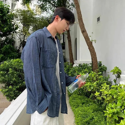 Noir Stripe Relaxed Shirt