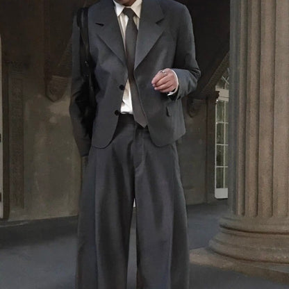 Casual Gray Suit Setup