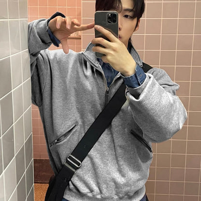 Vintage Wash Half-Zip Sweatshirt