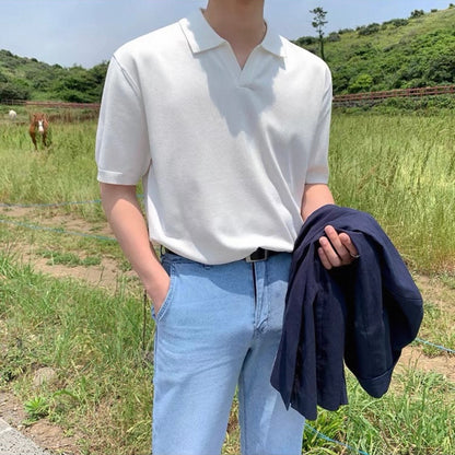 Minimal Knit Polo Shirt