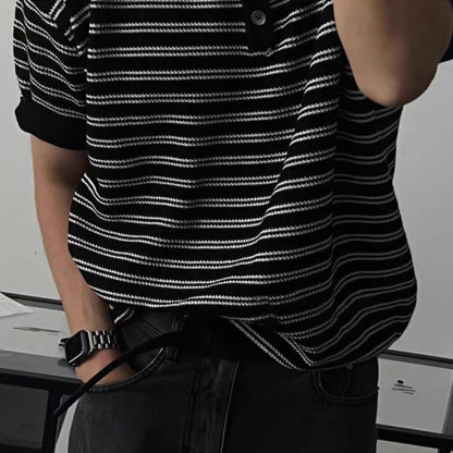 Casual Striped Knit T-Shirt