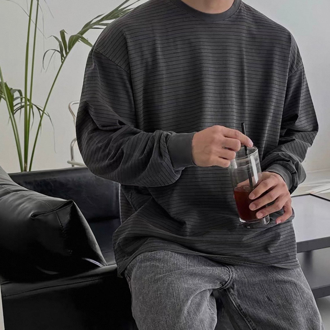 Shadow Stripe Long Sleeve Tee