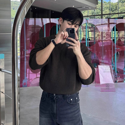 Men's V-Neck Knit Sweater